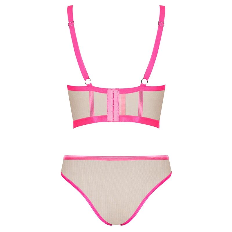 OBSESSIVE - NUDELIA SET TWO PIECE PINK S/M