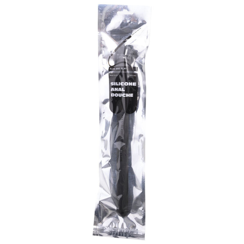 ALL BLACK - RIDGED SHOWER CHANNEL SILICONE 27 CM