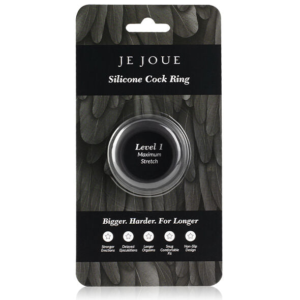 JE JOUE - MAXIMUM STRETCH SILICONE COCKRING - BLACK