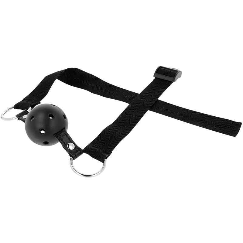 OHMAMA FETISH BLACK FABRIC BREATHABLE BALL GAGG