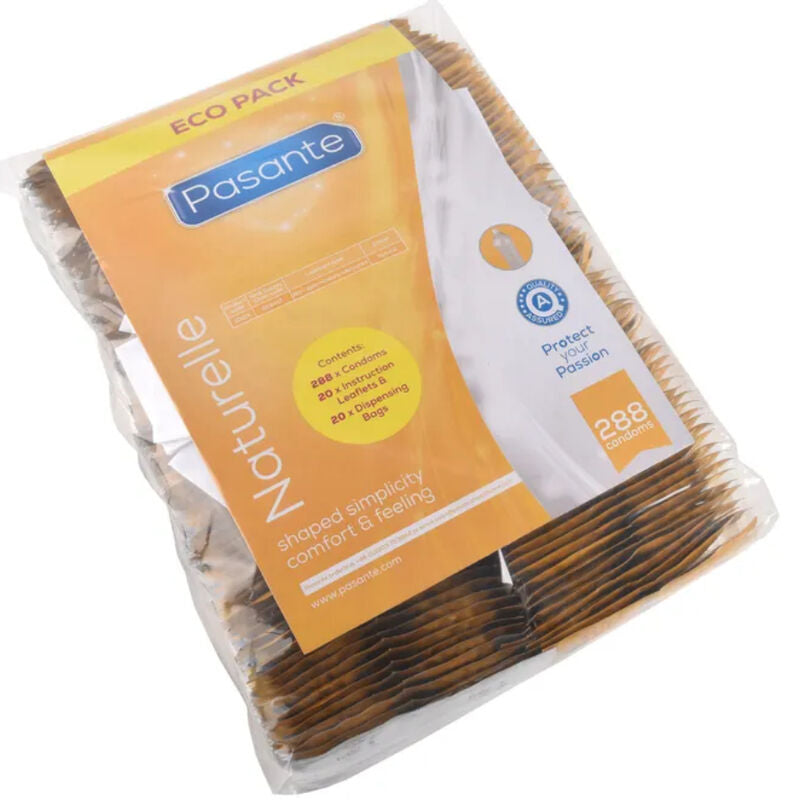 PASANTE - CONDOMS ECO PACK NATURAL BAGS 288 UNITS