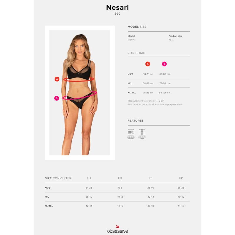 OBSESSIVE - NESARI SET TWO PIECE XS/S