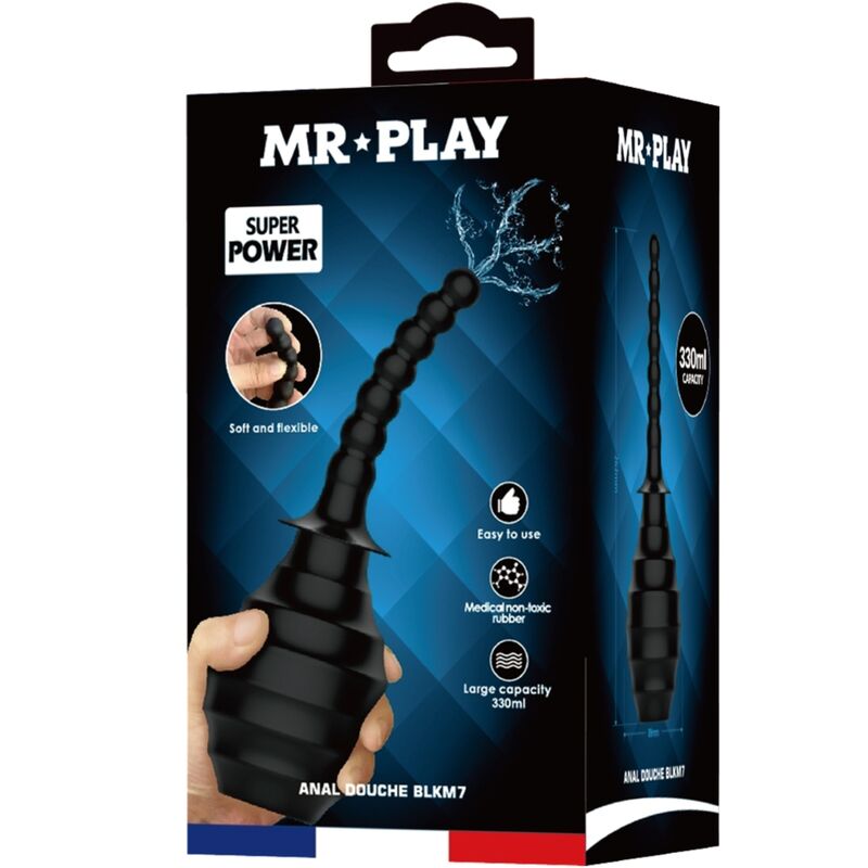 MR PLAY - POWERFUL VIBRATOR WITH REMOTE CONTROL, ANAL PLUG, BLACK