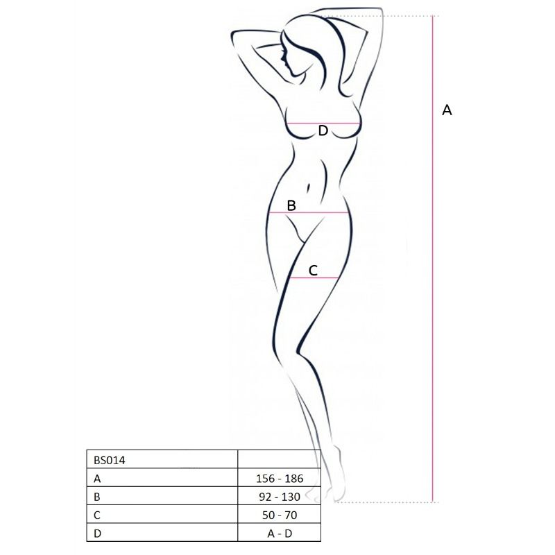 PASSION - WOMAN BS014 RED BODYSTOCKING, ONE SIZE