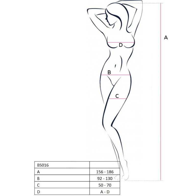 PASSION - WOMAN BS016 RED BODYSTOCKING, ONE SIZE