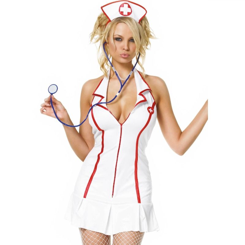 LEG AVENUE - COSTUMES - NURSE DRESS, 3 PIECE SET, SIZE S/M