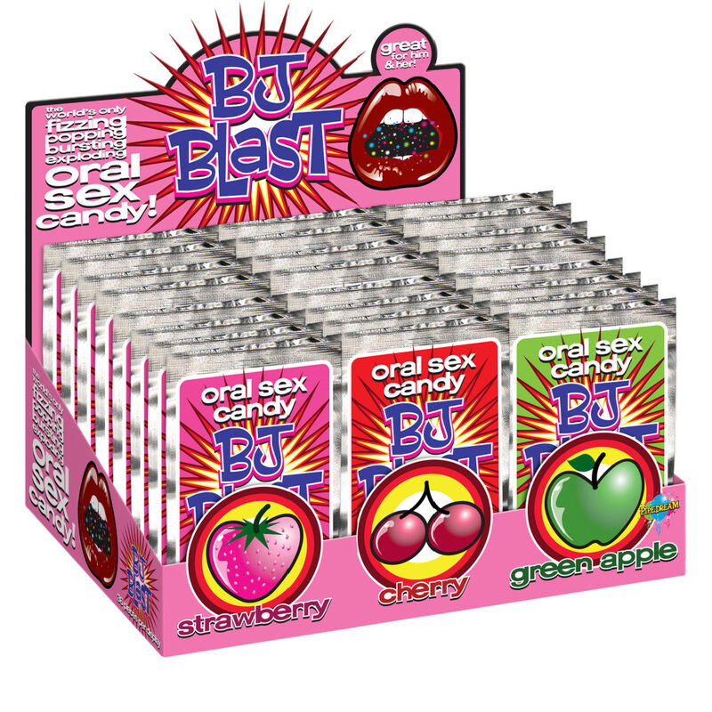 PIPEDREAMS - BJ BLAST STRAWBERRY/CHERRY AND GREEN APPLE DISPLAY ? 36 PIECES