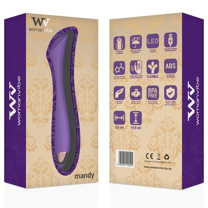 WOMANVIBE - MANDY "K" DOT SILICONE RECHARGEABLE VIBRATOR