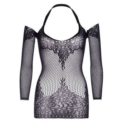 LEG AVENUE - LACE AND MESH MINI DRESS, ONE SIZE