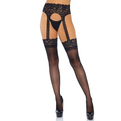 LEG AVENUE - OPAQUE SUSPENDER BELT IN ONE SIZE
