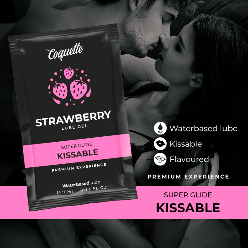 COQUETTE CHIC DESIRE - KISSABLE STRAWBERRY WATER BASED LUBRICANT BAG 10 ML