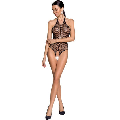 PASSION - WOMAN BS087 BLACK BODYSTOCKING, ONE SIZE