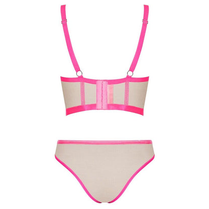 OBSESSIVE - NUDELIA SET TWO PIECE PINK S/M