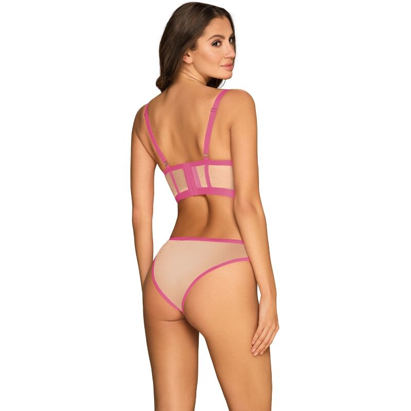 OBSESSIVE - NUDELIA SET TWO PIECE PINK S/M