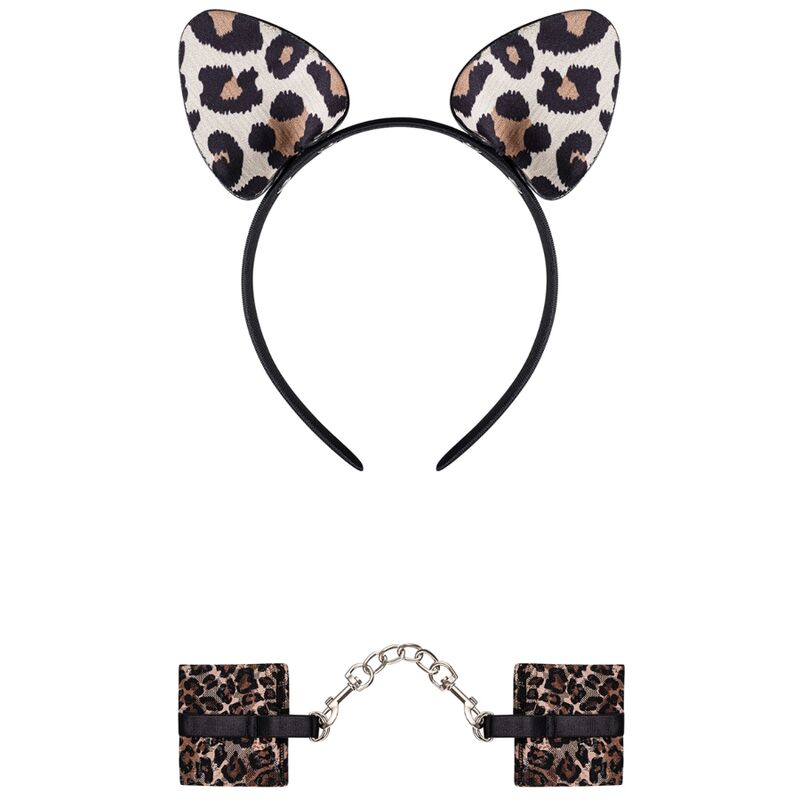 OBSESSIVE - TIGERLA HANDCUFFS AND LEOPARD EARS