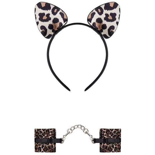 OBSESSIVE - TIGERLA HANDCUFFS AND LEOPARD EARS