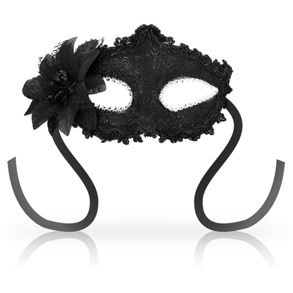 OHMAMA - ANTI-ZAZ MASKS SIDE FLOWER IN VENETIAN STYLE - BLACK