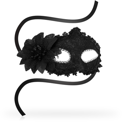 OHMAMA - ANTI-ZAZ MASKS SIDE FLOWER IN VENETIAN STYLE - BLACK