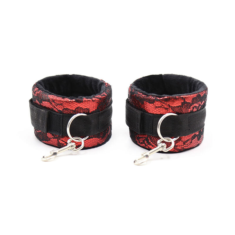 OHMAMA FETISH - VELVET HANDCUFFS WITH NYLON BAND