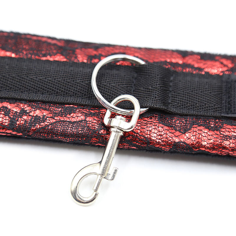 OHMAMA FETISH - VELVET HANDCUFFS WITH NYLON BAND