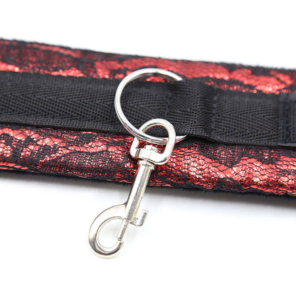 OHMAMA FETISH - VELVET HANDCUFFS WITH NYLON BAND
