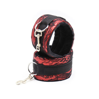 OHMAMA FETISH - VELVET HANDCUFFS WITH NYLON BAND