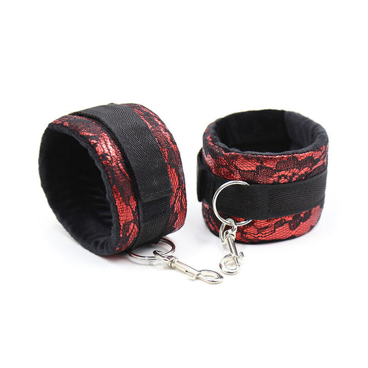 OHMAMA FETISH - VELVET HANDCUFFS WITH NYLON BAND