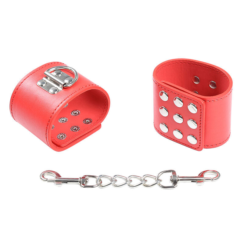 OHMAMA FETISH - RED SNAP HANDCUFFS