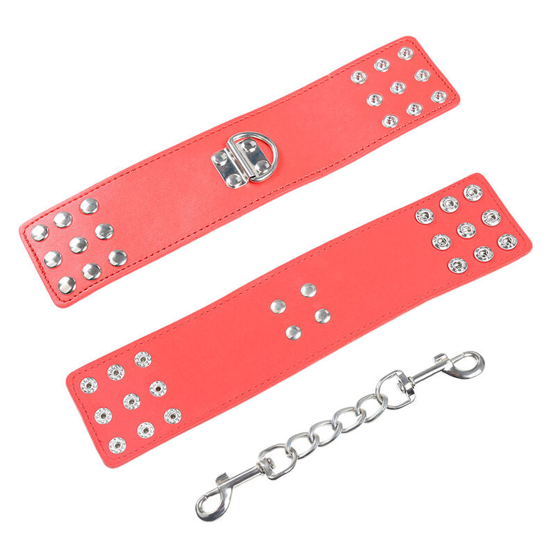 OHMAMA FETISH - RED SNAP HANDCUFFS
