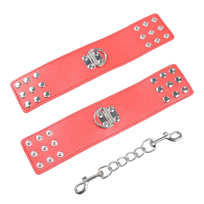 OHMAMA FETISH - RED SNAP HANDCUFFS