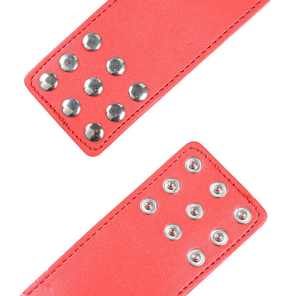 OHMAMA FETISH - RED SNAP HANDCUFFS