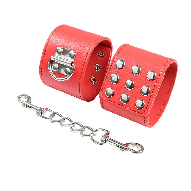OHMAMA FETISH - RED SNAP HANDCUFFS