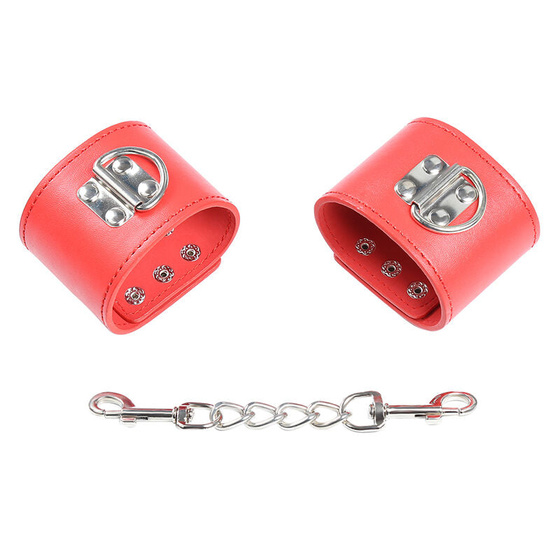 OHMAMA FETISH - RED SNAP HANDCUFFS