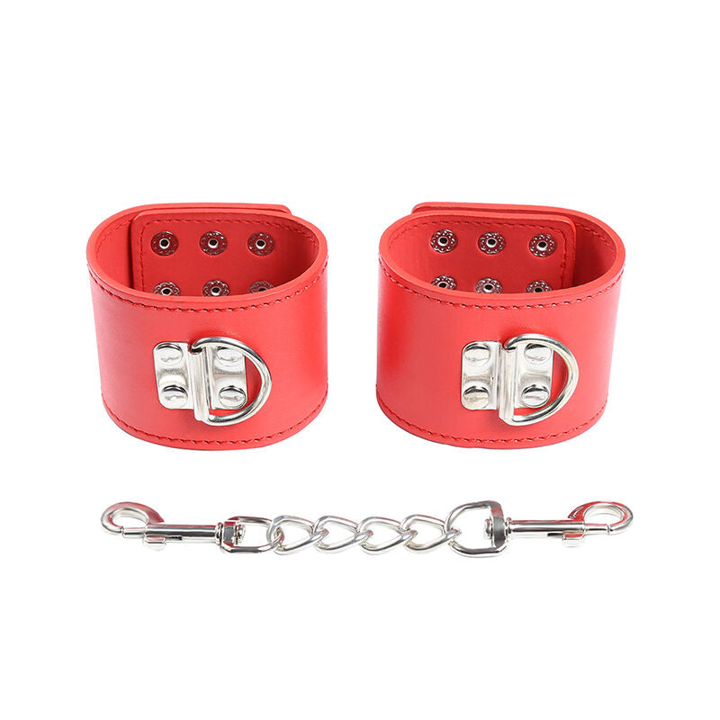OHMAMA FETISH - RED SNAP HANDCUFFS