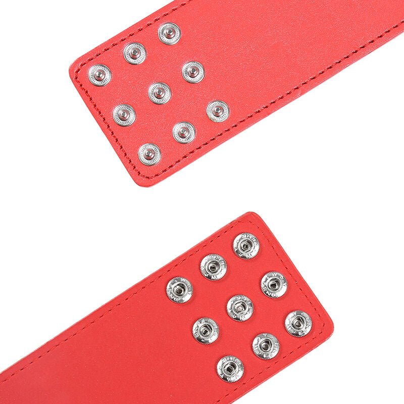 OHMAMA FETISH - RED SNAP HANDCUFFS