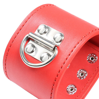 OHMAMA FETISH - RED SNAP HANDCUFFS