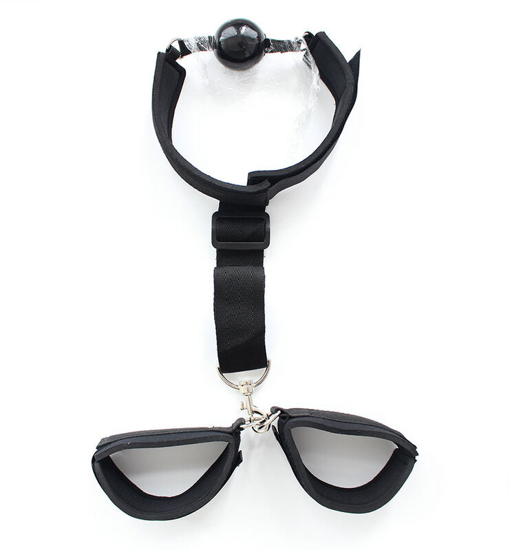 OHMAMA FETISH - NEOPRENE GAG WITH HAND CUFFS
