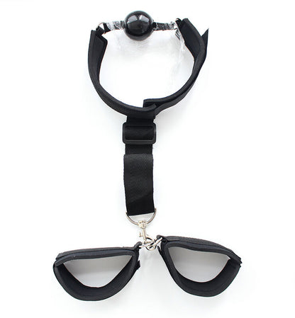 OHMAMA FETISH - NEOPRENE GAG WITH HAND CUFFS