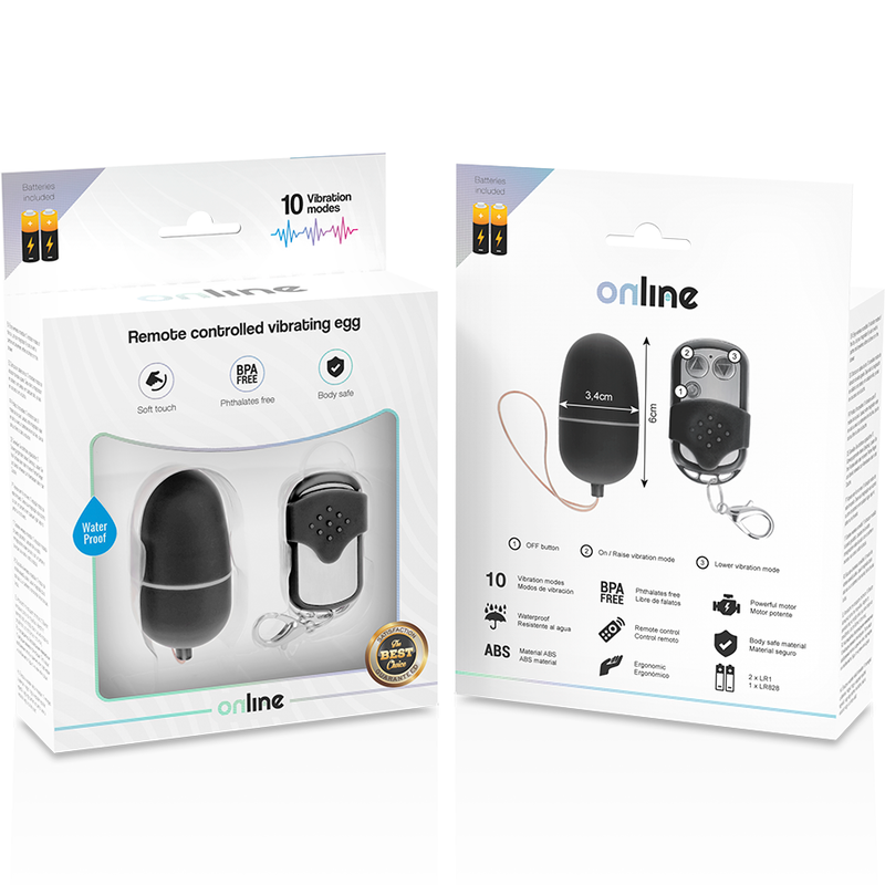 ONLINE - REMOTE CONTROL VIBRATING EGG BLACK