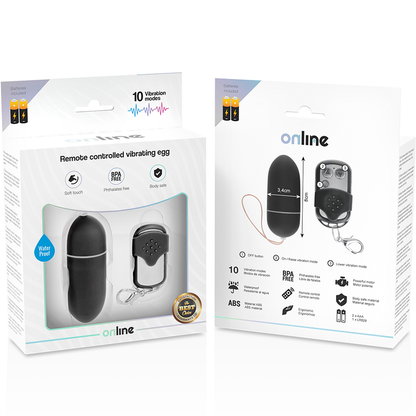 ONLINE - REMOTE CONTROL VIBRATING EGG BLACK
