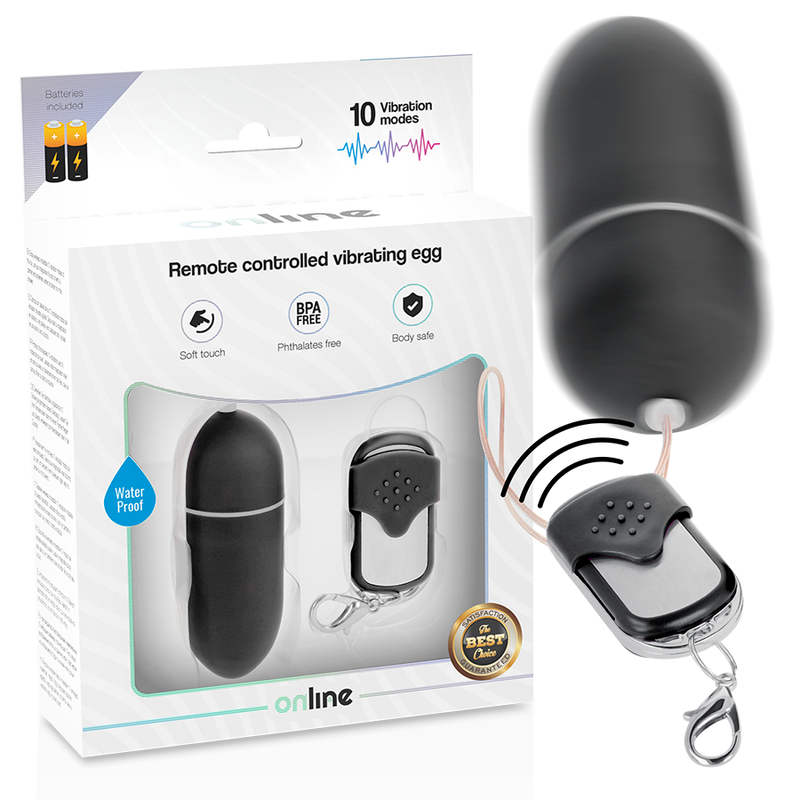 ONLINE - REMOTE CONTROL VIBRATING EGG BLACK