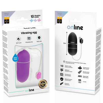 ONLINE - WATERPROOF VIBRATION EGG IN LILAC