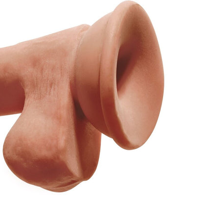 KING COCK - PLUS 3D DILDO WITH EGGS 17 CM