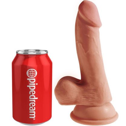 KING COCK - PLUS 3D DILDO WITH EGGS 17 CM