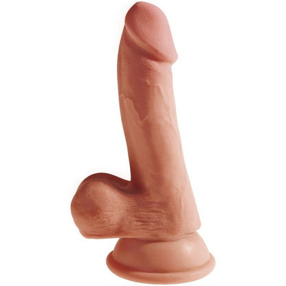 KING COCK - PLUS 3D DILDO WITH EGGS 17 CM