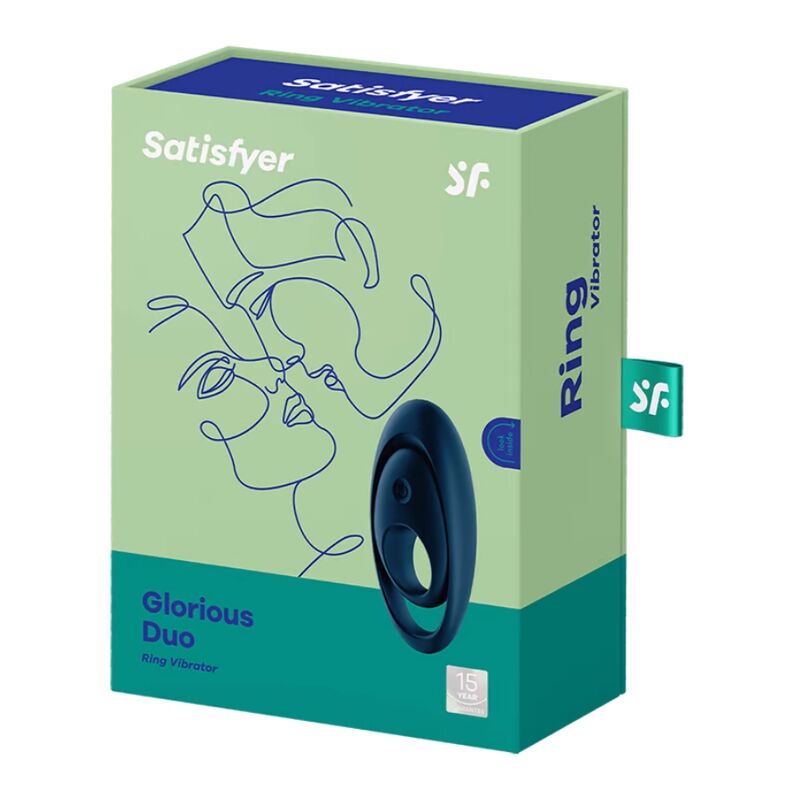 SATISFYER - GLORIOUS DUO RING VIBRATOR BLAU