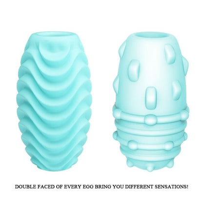 PRETTY LOVE - TURQUOISE DOUBLE-SIDED MASTURBATOR EGG