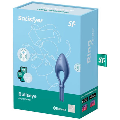 SATISFYER - BULLSEYE RING VIBRATOR APP BLAU