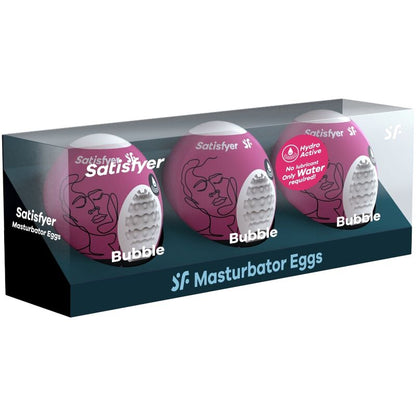 SATISFYER - 3 MASTURBATOR EIER BUBBLE