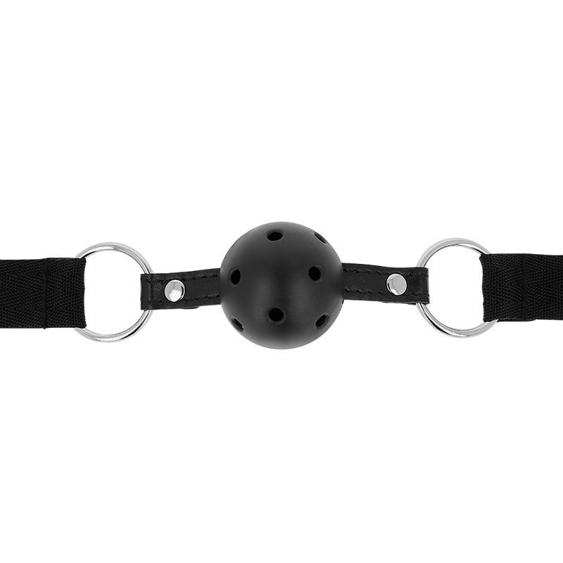 OHMAMA FETISH BLACK FABRIC BREATHABLE BALL GAGG